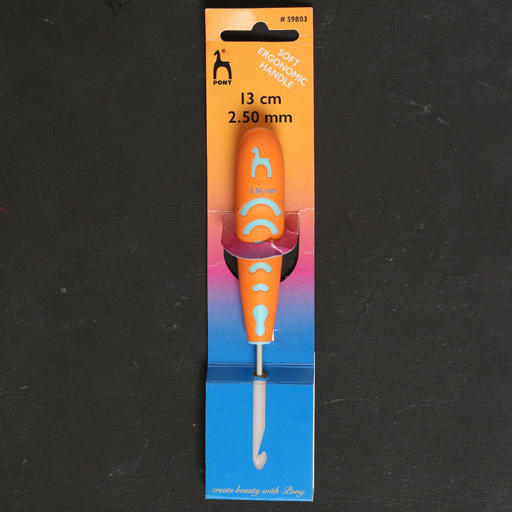 Pony 2.5 mm 13 cm Ergonomik Saplı Alüminyum Yün Tığ - 59803